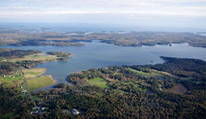 An overhead view of Thomaston